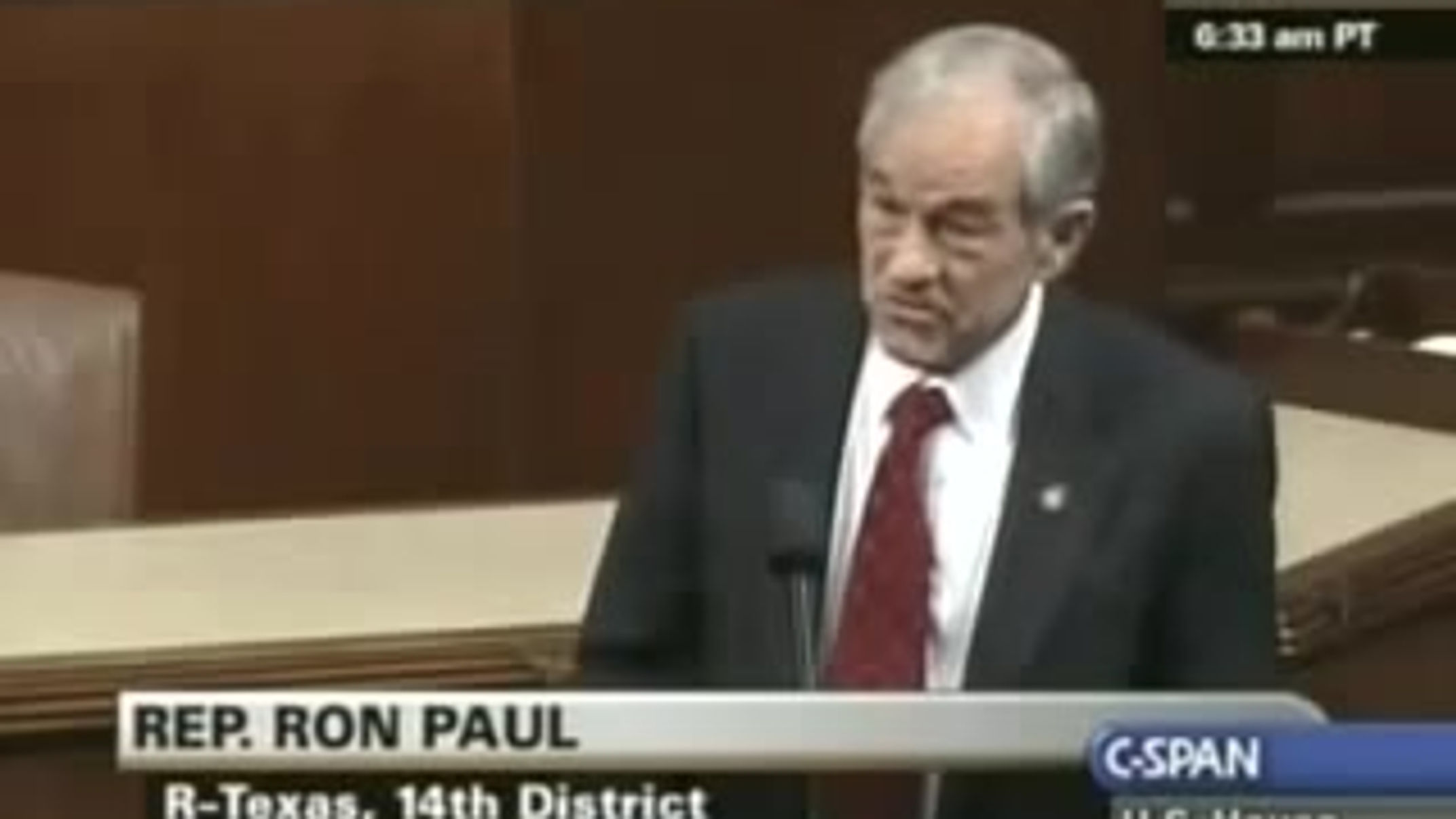 Ron Paul - Israel Created Hamas 01-09-09